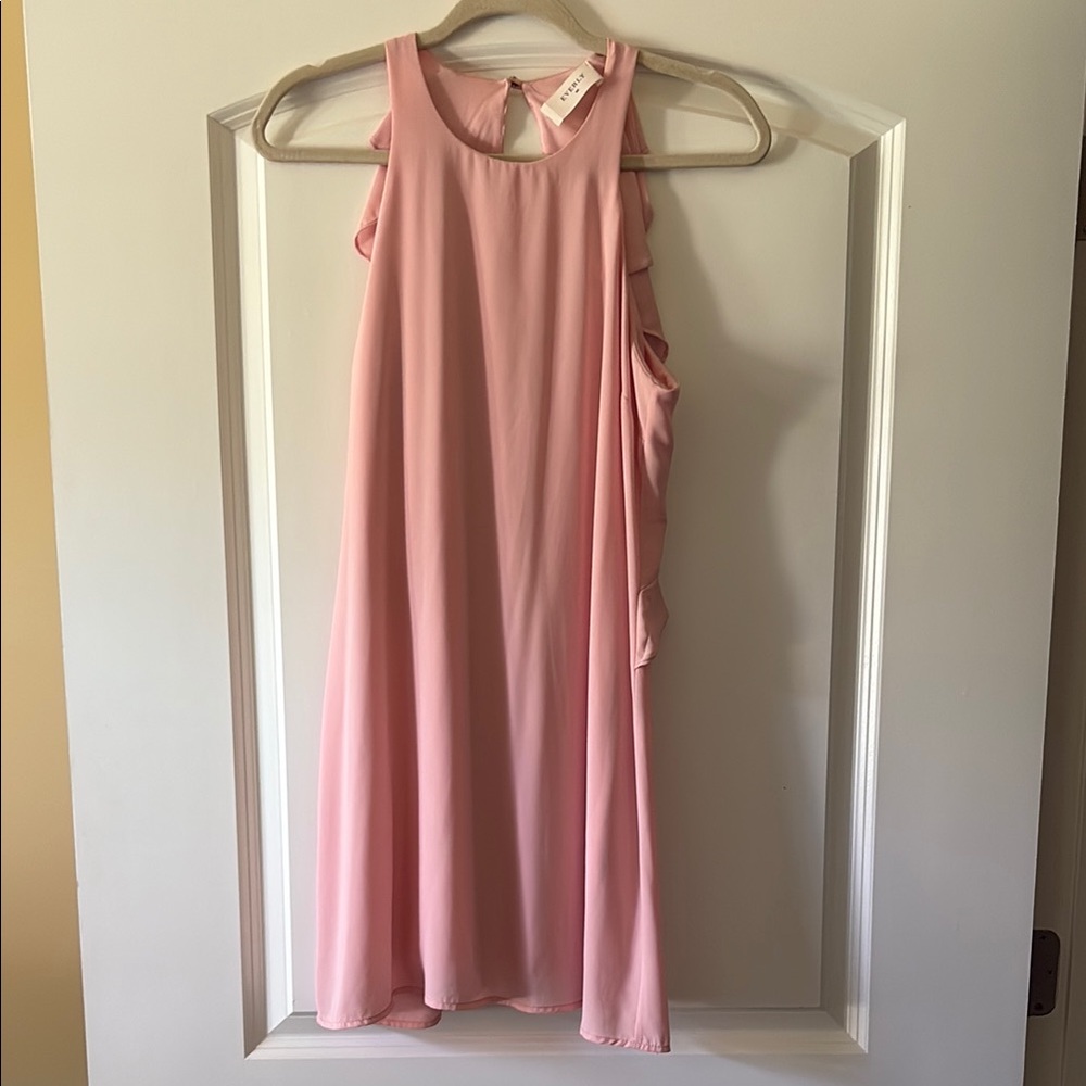 Everly Pink Halter Sundress for Wedding Guests